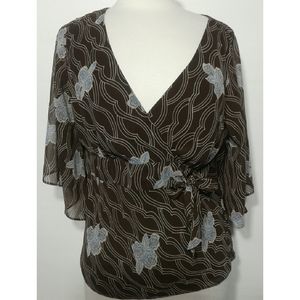 ANN TAYLOR LOFT floral Blouse size 12P